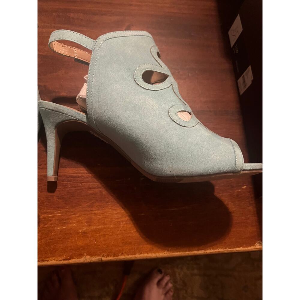 NWT Lane Bryant Women's Sweet Mint Sling Back Heels sz 11W 3 1/4" heel classic - Picture 4 of 16